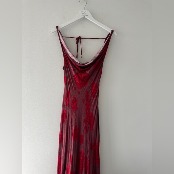 FREE PEOPLE Zelda Red Floral Maxi Dress 6 - Picture 6 of 11